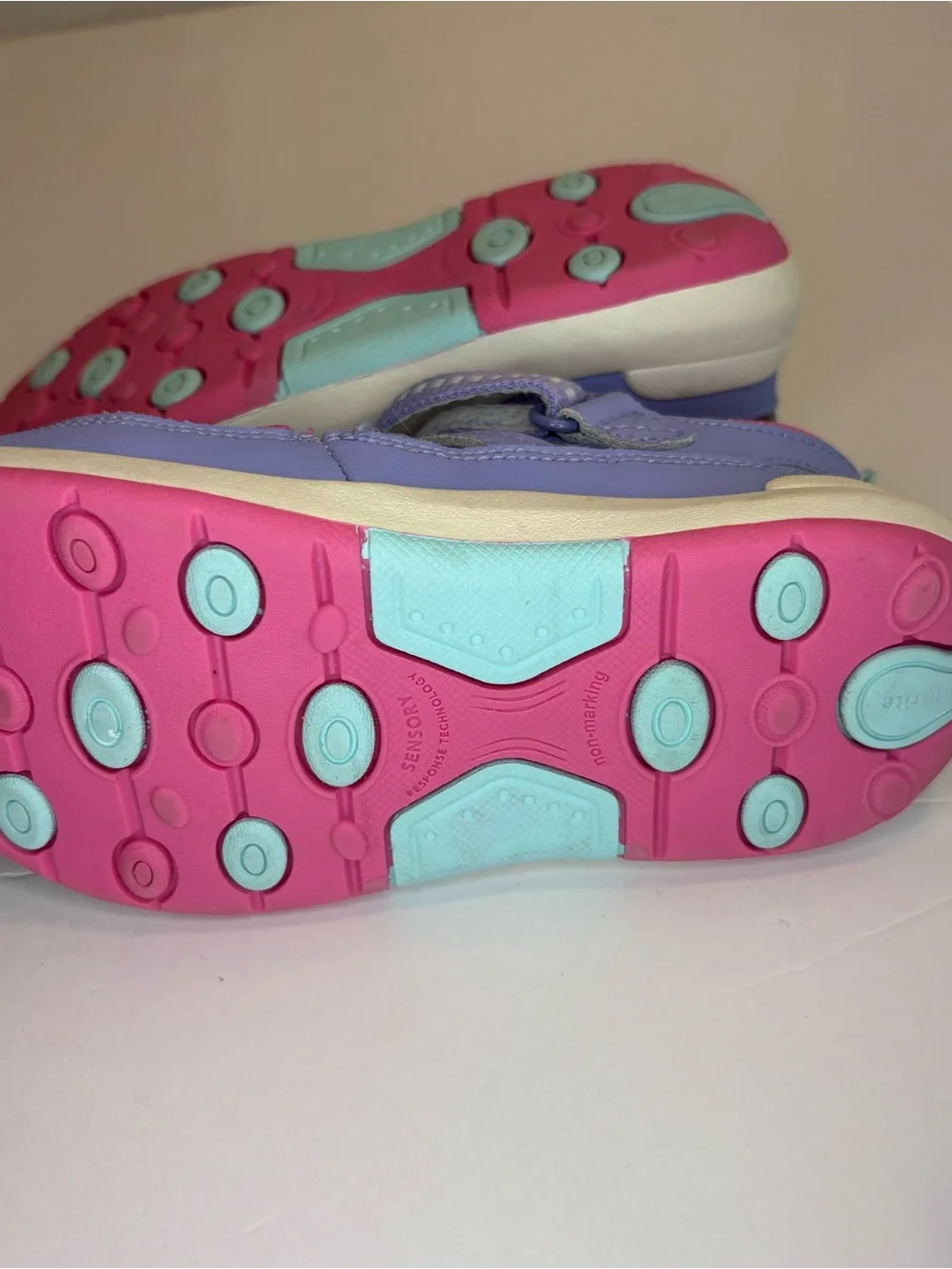 Stride Rite Liam Sandal/Water Shoe - purple/pink/aqua- toddler size 9.5M